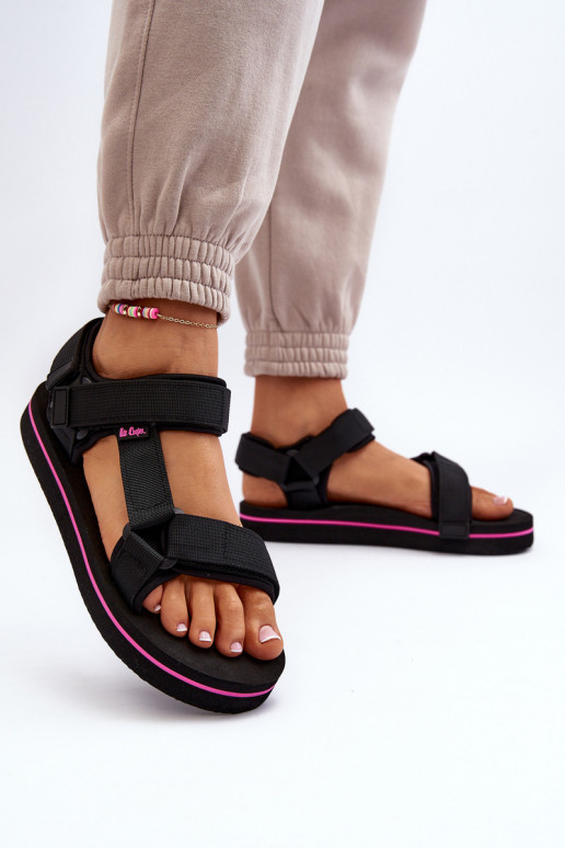 Damessandalen met platform Lee Cooper LCW-24-05-2751L zwarte kleur