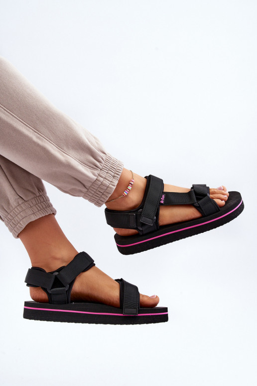 Damessandalen met platform Lee Cooper LCW-24-05-2751L zwarte kleur