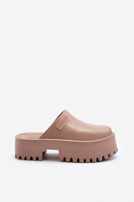 Slippers met modieuze massieve zool Big Star NN274016 beige