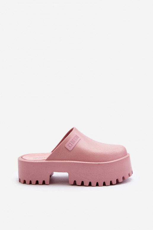 Chaussons à semelles massives à la mode Big Star NN274020 couleur rose