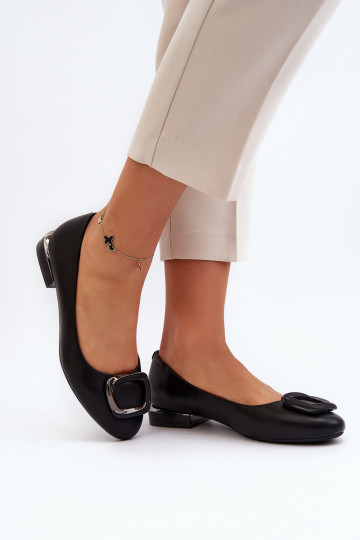 Ballerines à boucles Sergio Leone BL203 noir