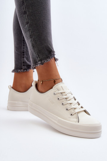 Chaussures pour femmes en simili cuir blanches Big Star NN274847