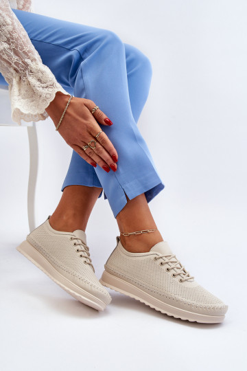 Sportschoenen Vrijetijdsschoenen beige kleur Lalnai 2