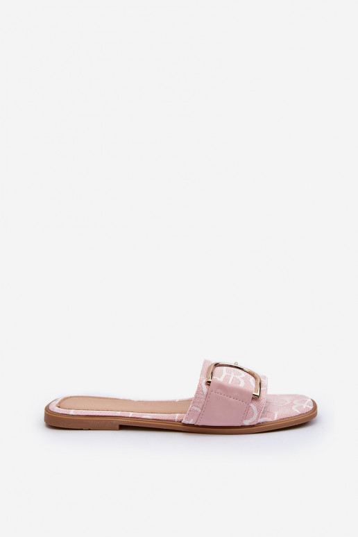 avec brillance Chaussons pour femmes avec ornements en rose Taleci