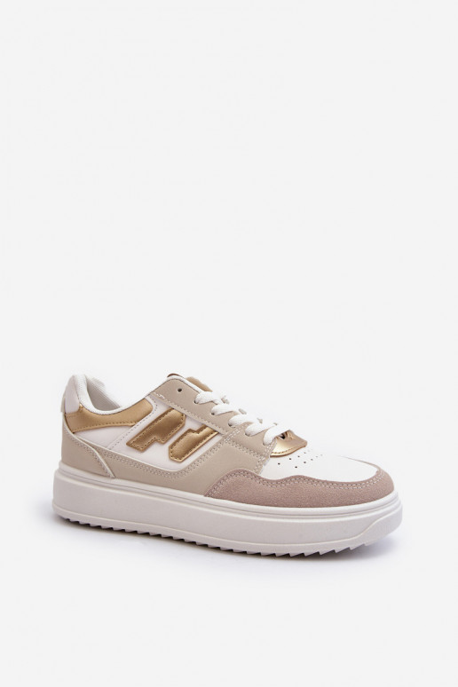Baskets modèle chaussures beige Régines