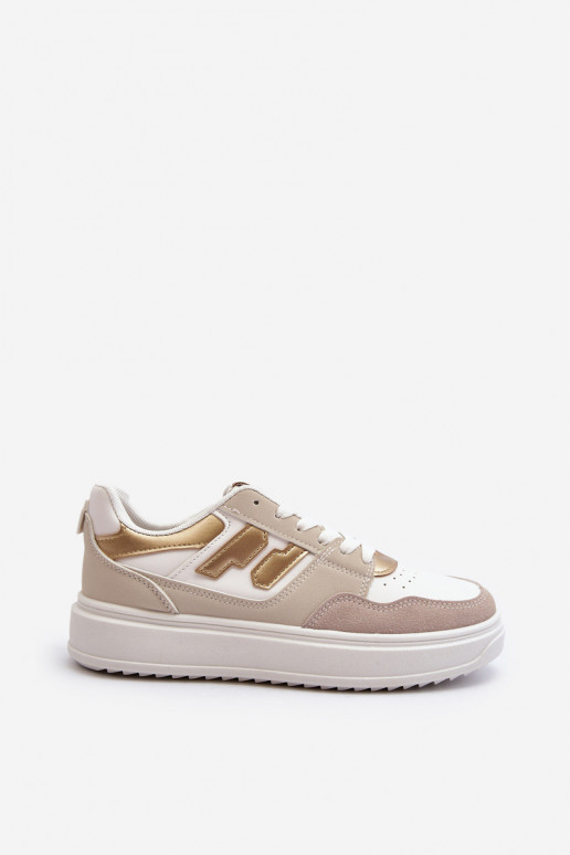 Baskets modèle chaussures beige Régines