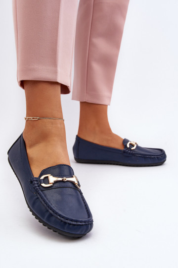 Klassiek model Mocassins Eko donkerblauw kleur Demese