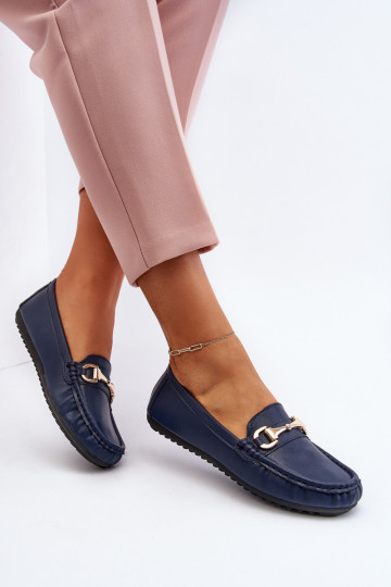 Klassiek model Mocassins Eko donkerblauw kleur Demese 2