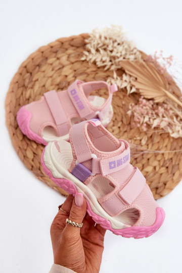 Sandalen Kinder mit Klebeverschlüssen Big Star NN374238 rosa Farbe 2