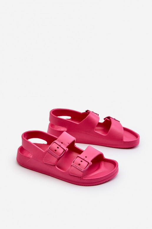 Slippers Kinderen met gespen BIG STAR NN374545 roze kleur
