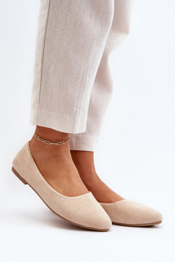 Ballerines suède beige Kommia 2