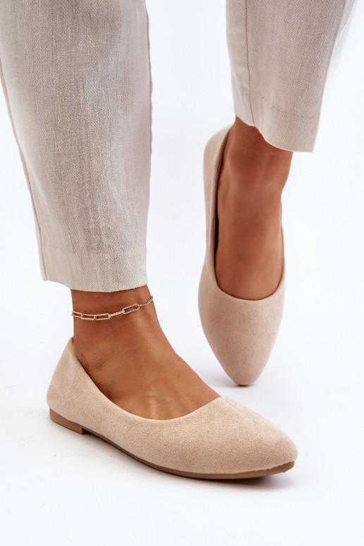 Ballerines suède beige Kommia