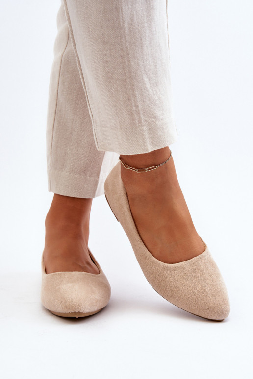 Ballerines suède beige Kommia