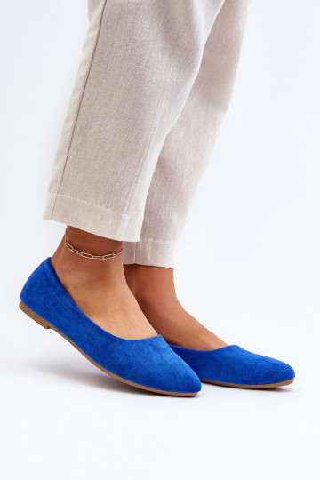 Blaue Wildlederballerinas Kommia 2