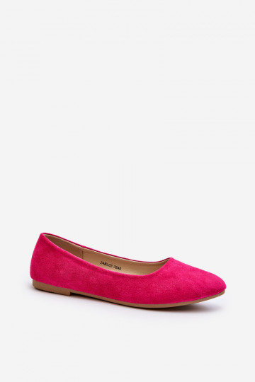 Wildleder-Ballerinas rosa Farbe Kommia