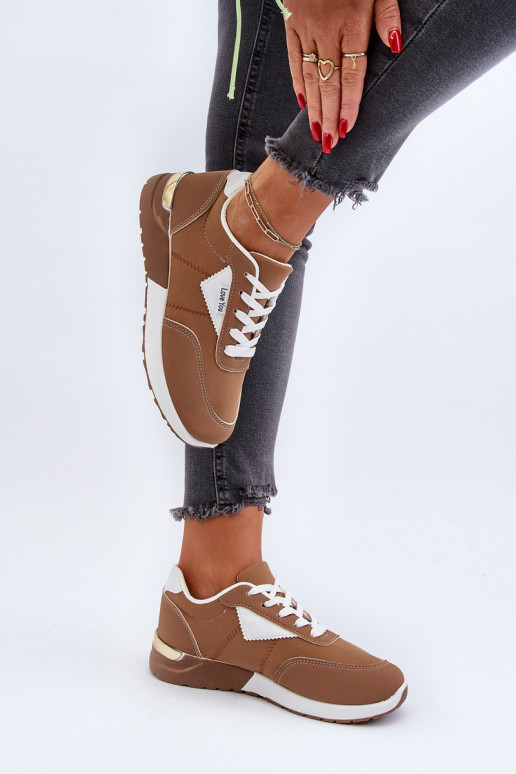 sportschoenen Sneakers model schoenen bruine kleur Vovella