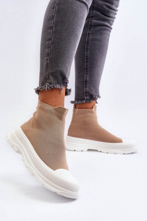 Bottines Ilanae femme marron à semelle intérieure type chaussette
