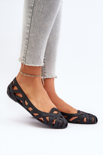 Ballerines en caoutchouc de couleur noire Salam 2