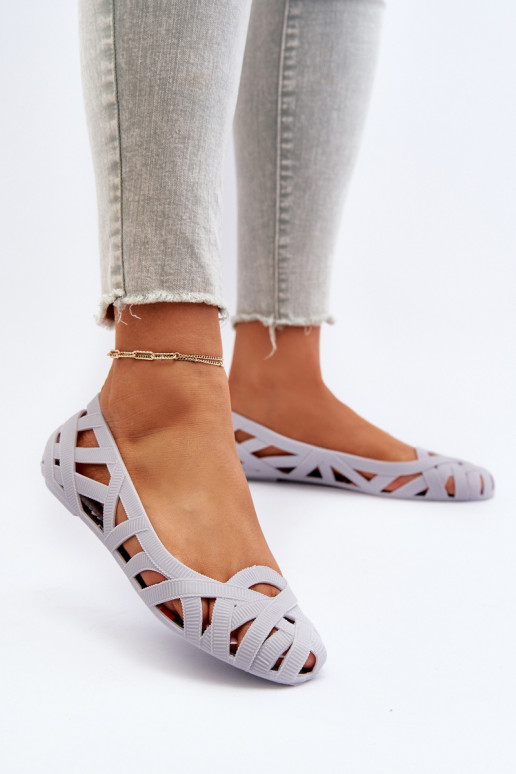 Ballerine en caoutchouc couleur gris Salam Ballerine en caoutchouc couleur gris Salam