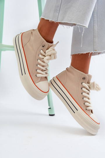 Chaussures décontractées à plateforme beige Aineri 2