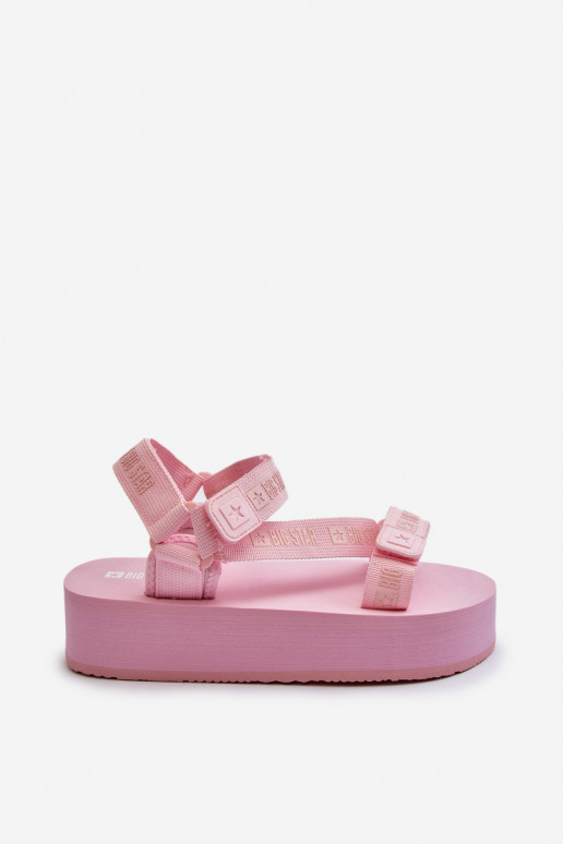 Damessandalen met platform Big Star NN274A529 roze kleur Damessandalen met platform Big Star NN274A529 roze kleur