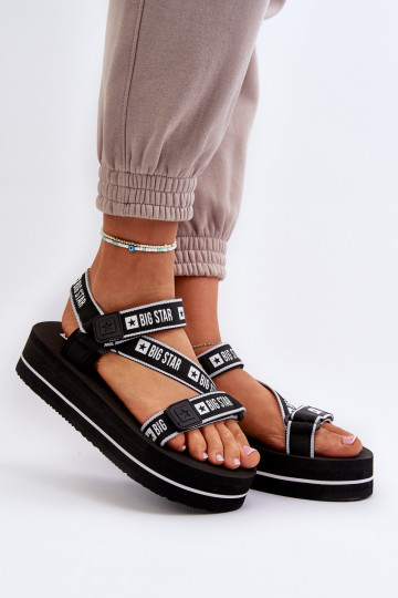 Sandales à plateforme pour femmes Big Star NN274A525 couleur noir