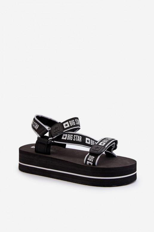 Damensandalen mit Plateau Big Star NN274A525 schwarze Farbe Damensandalen mit Plateau Big Star NN274A525 schwarze Farbe