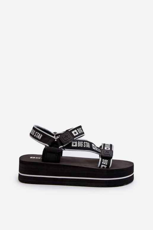 Damensandalen mit Plateau Big Star NN274A525 schwarze Farbe Damensandalen mit Plateau Big Star NN274A525 schwarze Farbe