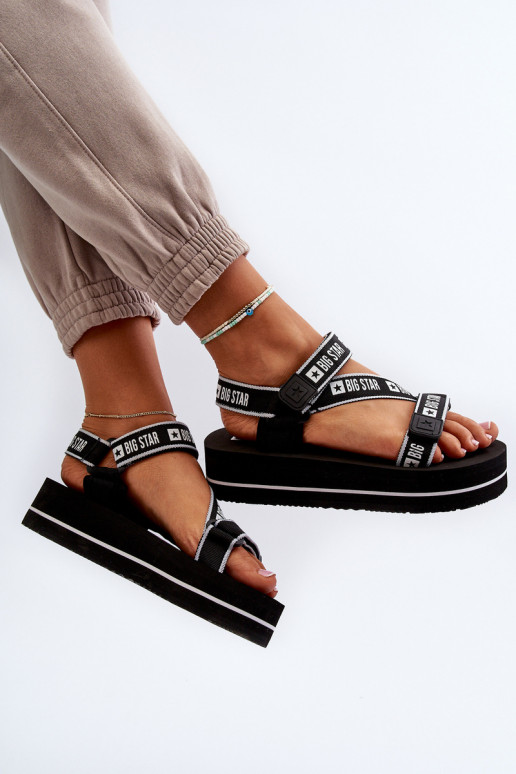 Sandales à plateforme pour femmes Big Star NN274A525 couleur noir Sandales à plateforme pour femmes Big Star NN274A525 couleur noir