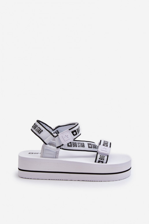 Damensandalen mit Plateau Big Star NN274A526 weiße Farbe Damensandalen mit Plateau Big Star NN274A526 weiße Farbe