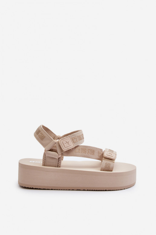 Damen-Plateausandalen Big Star NN274A528 beige Damen-Plateausandalen Big Star NN274A528 beige