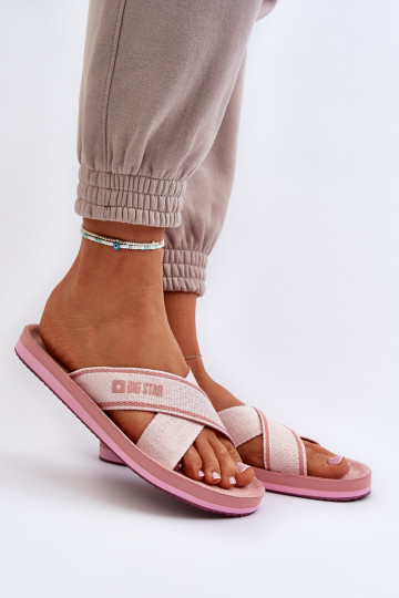 Chaussons femme Big Star NN274A058 rose 2