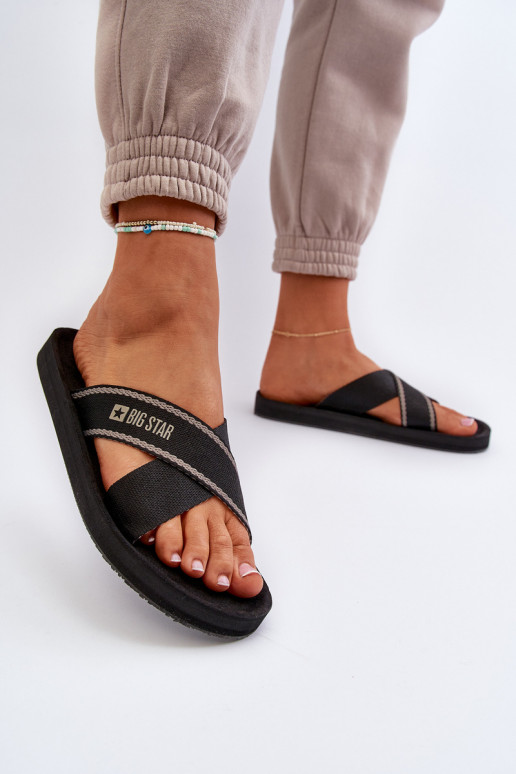 Damespantoffels Big Star NN274A059 zwart Damespantoffels Big Star NN274A059 zwart