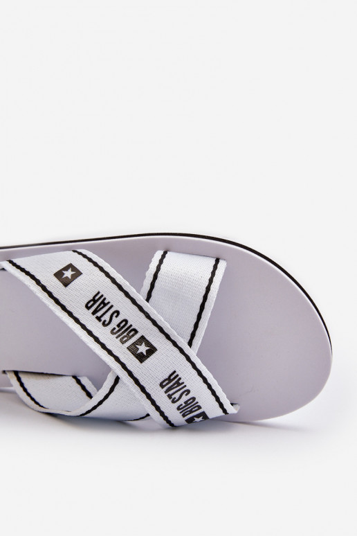 Chaussons femmePantoufles légèresj Podeszwie Big Star NN274A509 blanc