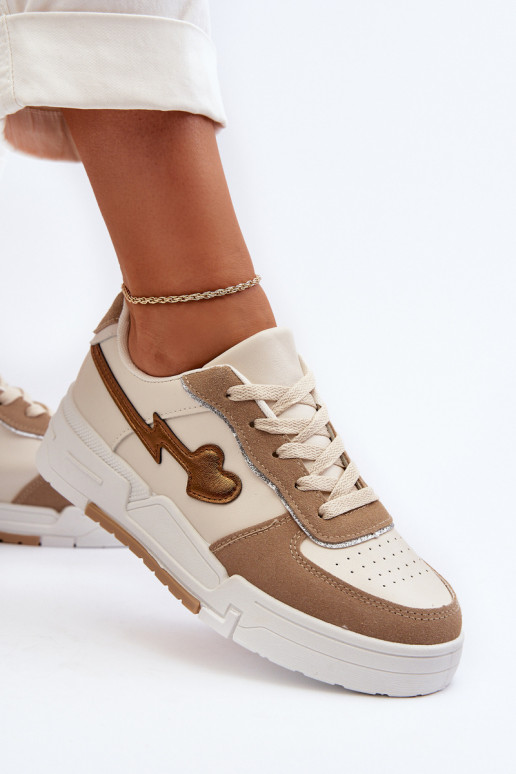 Sneakers Modellschuhe mit Plateau beige Zeparine Sneakers Modellschuhe mit Plateau beige Zeparine
