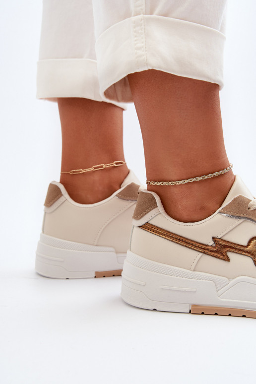 Sneakers model schoenen met platform beige Zeparine Sneakers model schoenen met platform beige Zeparine