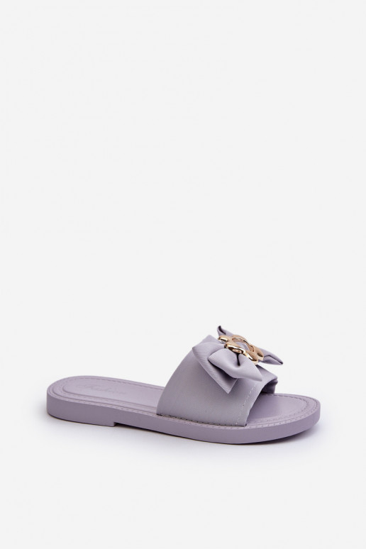 Chaussons femme avec rubans Lawendowe Arsicada Chaussons femme avec rubans Lawendowe Arsicada