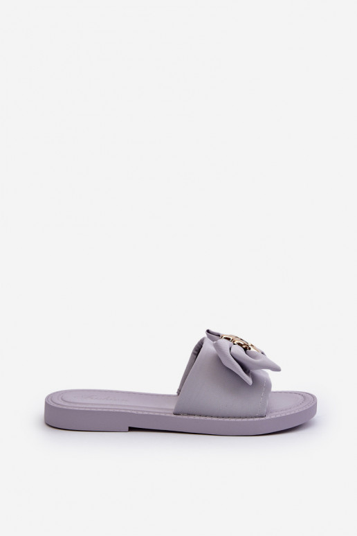 Chaussons femme avec rubans Lawendowe Arsicada Chaussons femme avec rubans Lawendowe Arsicada