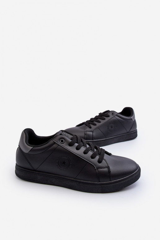 Herren-Freizeitschuhe aus Öko-Leder Big Star NN174284 in der Farbe Schwarz