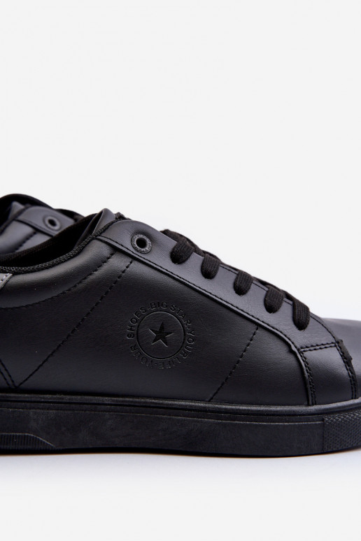 Casual herenschoenen gemaakt van ecoleer Big Star NN174284 zwarte kleur