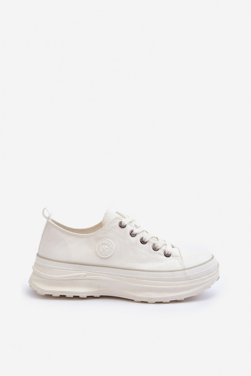 Chaussures pour femmes à semelles massives à la mode Big Star NN274126 couleur blanche