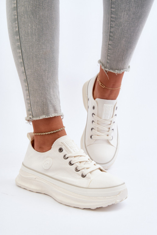 Damesschoenen met modieuze massieve zolen Big Star NN274126 witte kleur Damesschoenen met modieuze massieve zolen Big Star NN274126 witte kleur