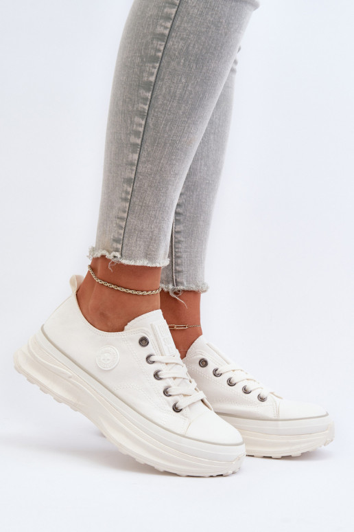 Chaussures pour femmes à semelles massives à la mode Big Star NN274126 couleur blanche