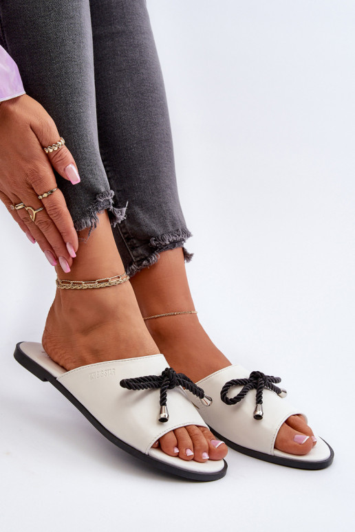 Damespantoffels Eko Big Star NN274067 witte kleur