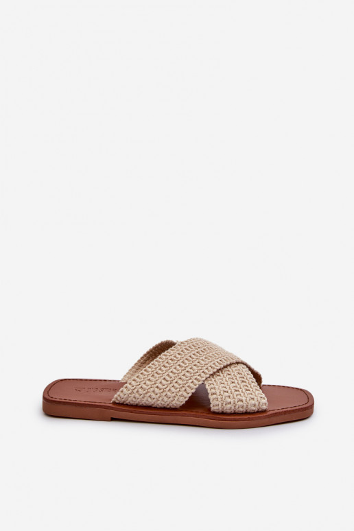 Hausschuhe Big Star NN274078 beige