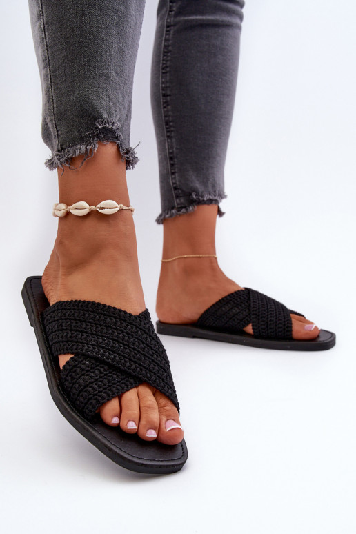 Pantoffels Big Star NN274077 zwart