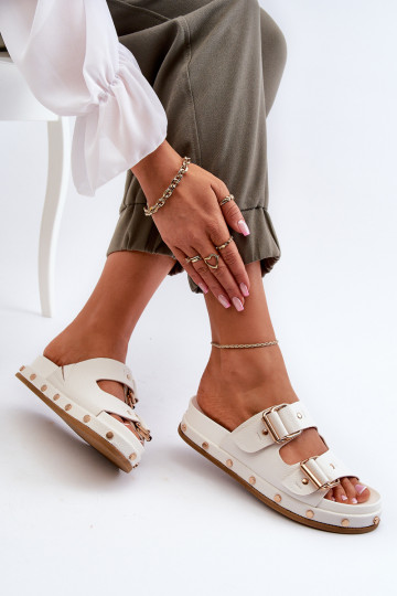 Damesslippers met plateau Big Star NN274081 wit 2