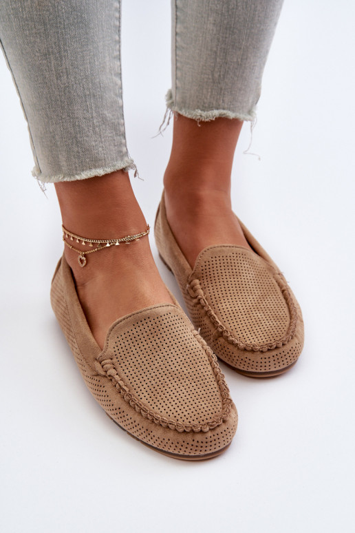 Mocassins élégants en daim beige Ranica