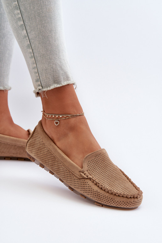 Mocassins élégants en daim beige Ranica