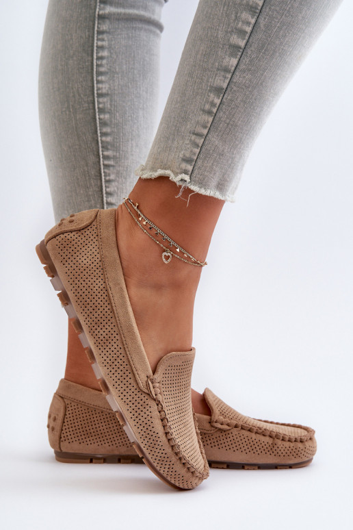 Elegante suède mocassins beige Ranica Elegante suède mocassins beige Ranica
